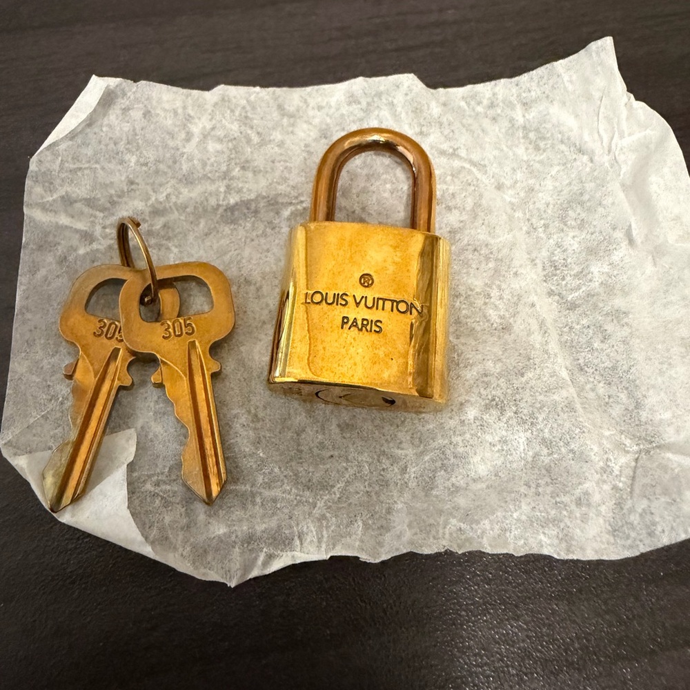 Louis Vuitton Gold Padlock with Keys